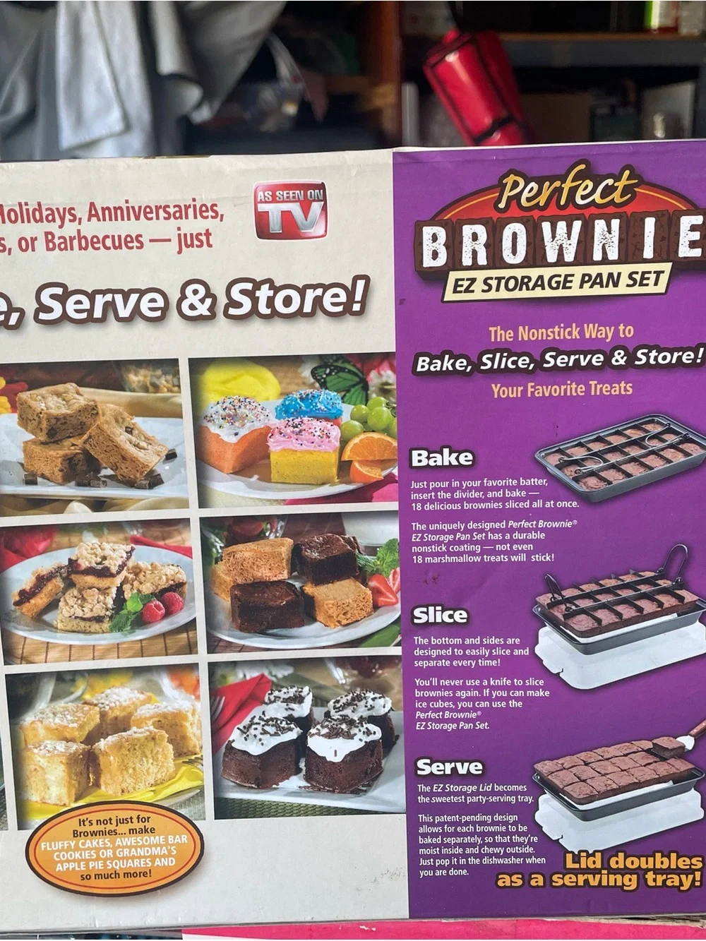 Brownie Baking Pan with Storage Lid - Brown